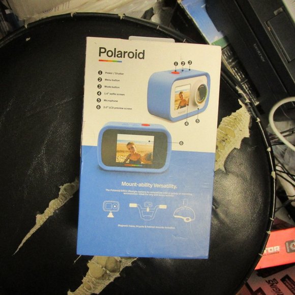 Polaroid ID922 Streaming Cam Digital/Action Waterproof Camera - Blue